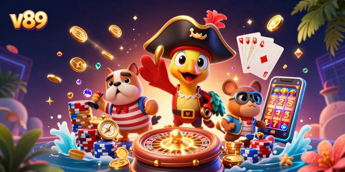 Menangkan jackpot bermain slot di v89 dengan karakter bajak laut yang menarik.